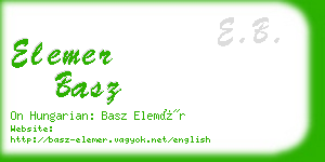 elemer basz business card